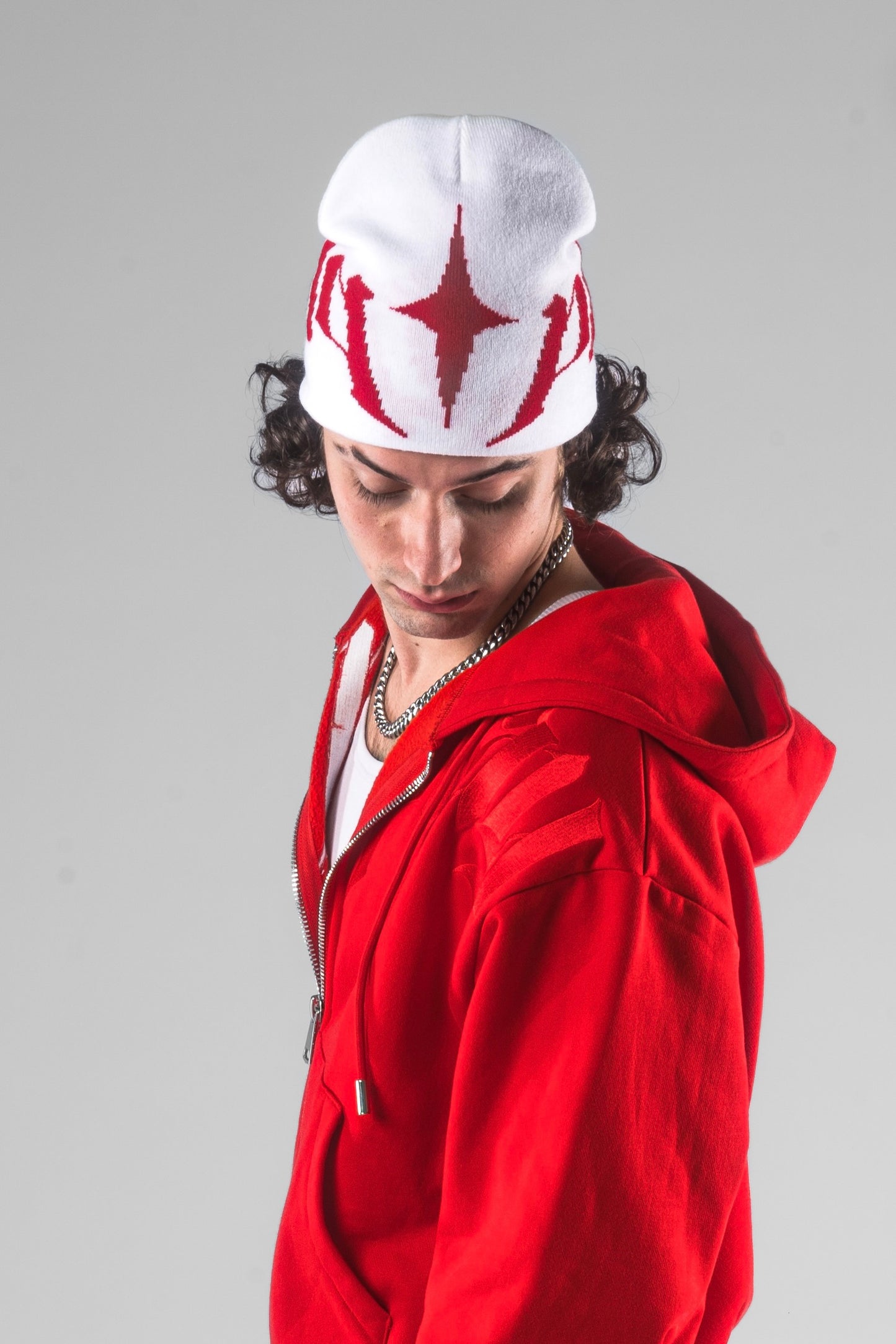 TWILIGHT SKULLCAP (Red/White)