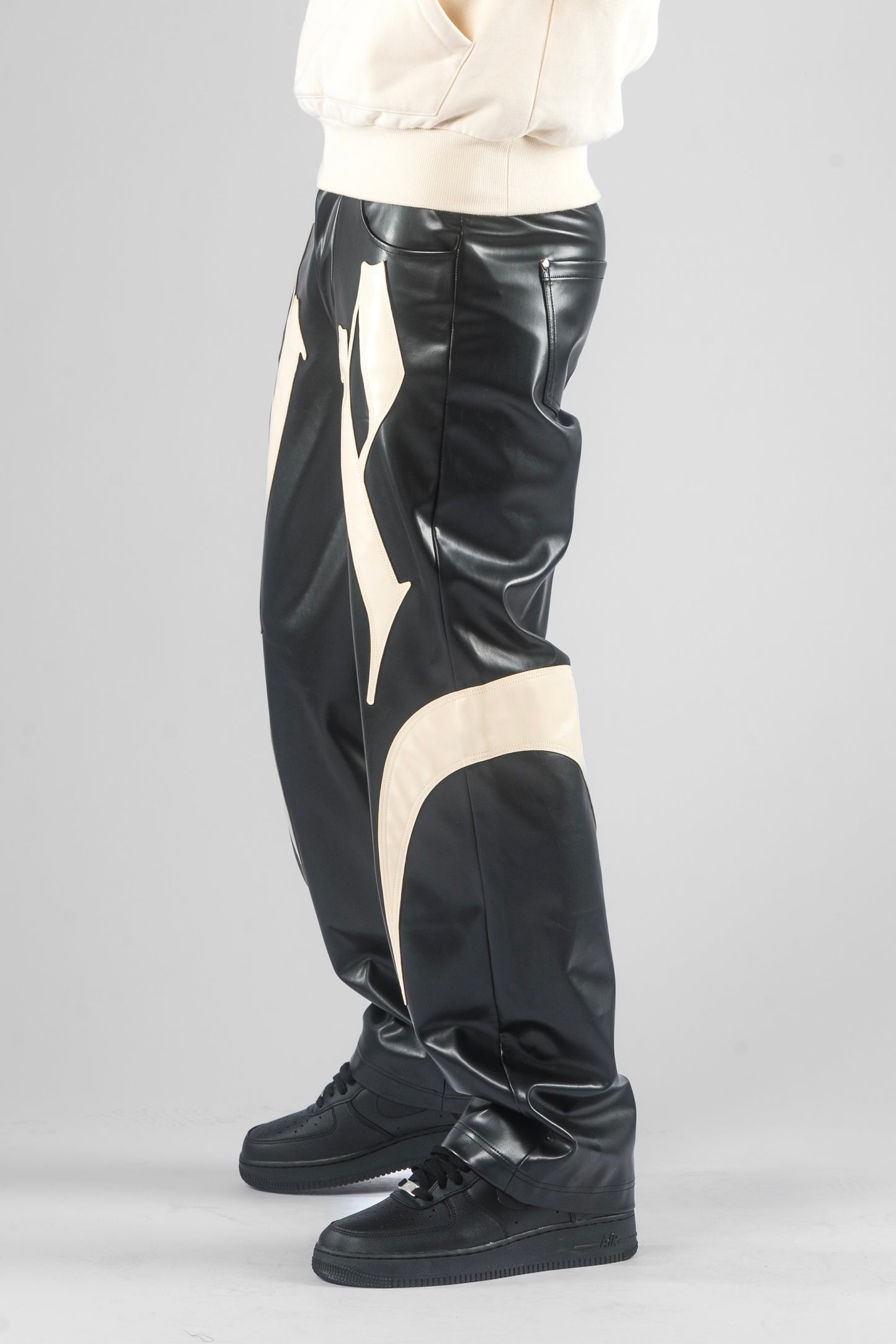 SUNDOWN FAUX LEATHER TROUSERS