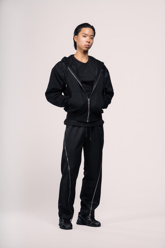 Hybrid Zip Flare Trousers