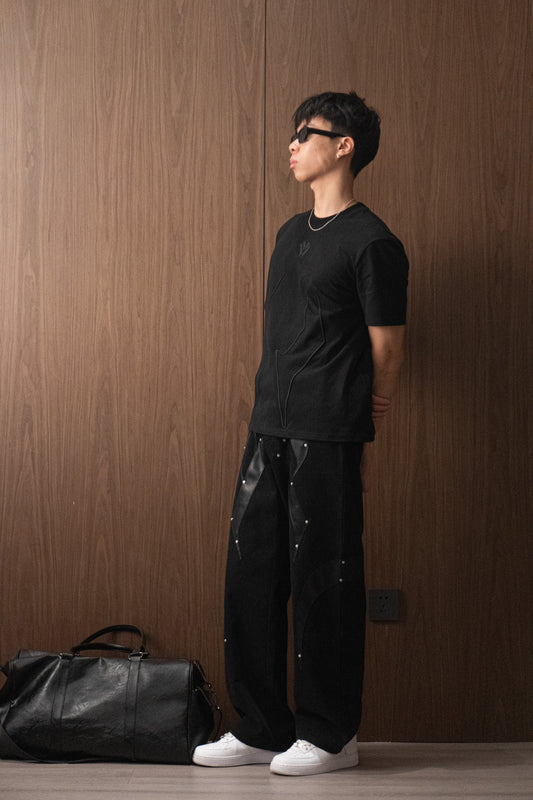 Sundown Faux Leather Denim