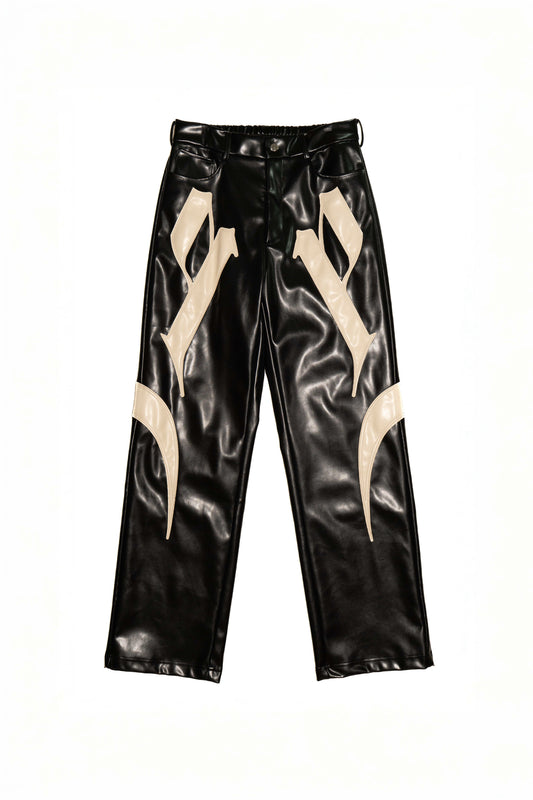 SUNDOWN FAUX LEATHER TROUSERS