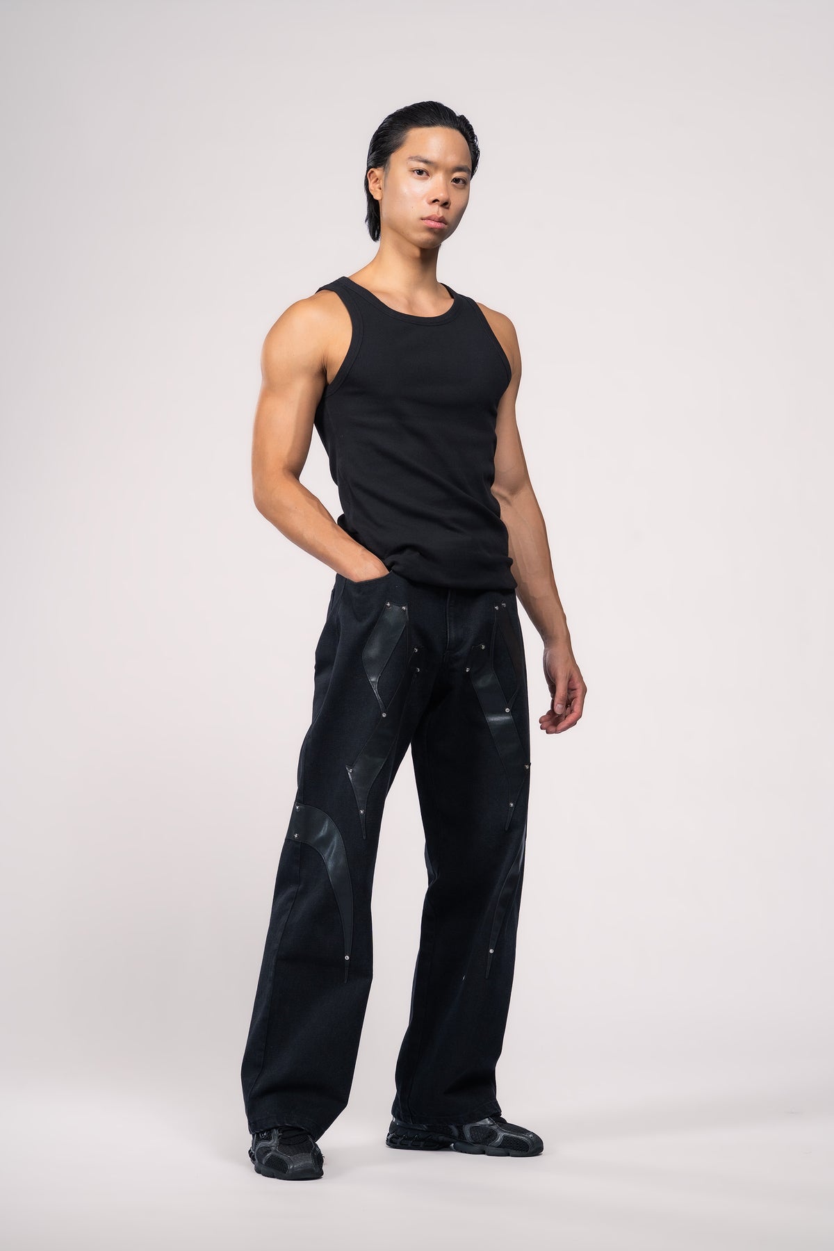Sundown Faux Leather Denim