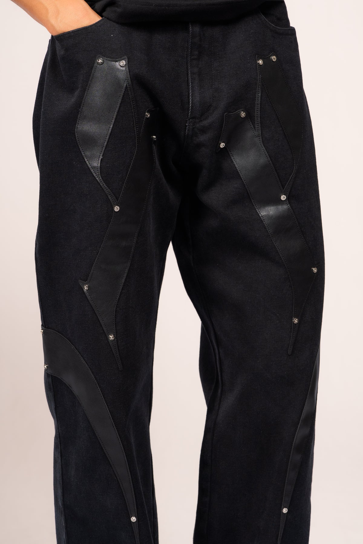 Sundown Faux Leather Denim