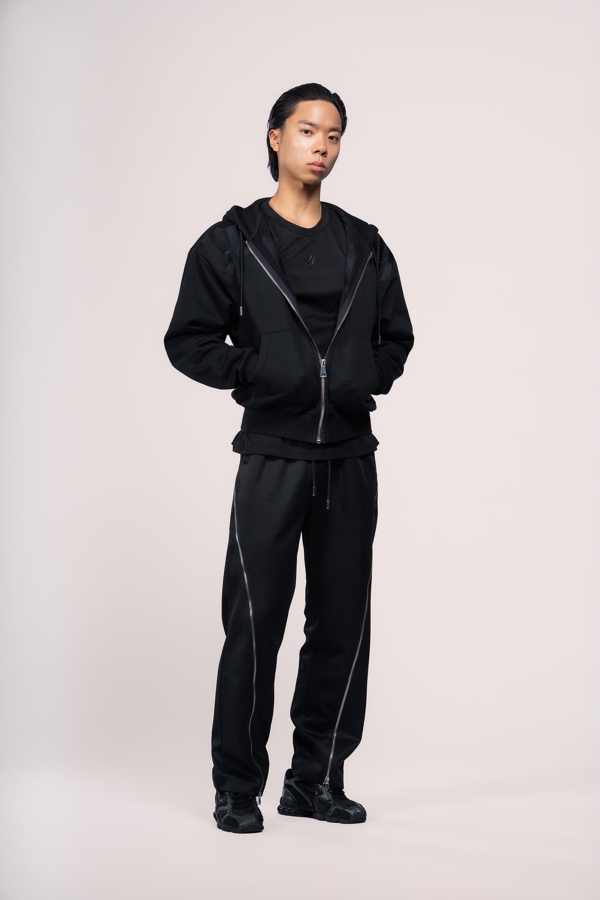 Hybrid Zip Flare Trousers